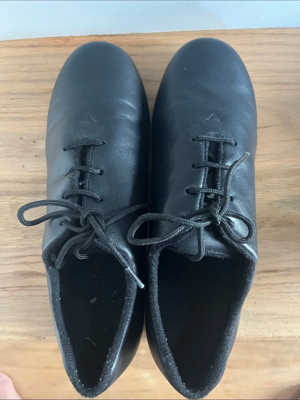 Rhythm tones Black Leather Lace-Up Oxfords